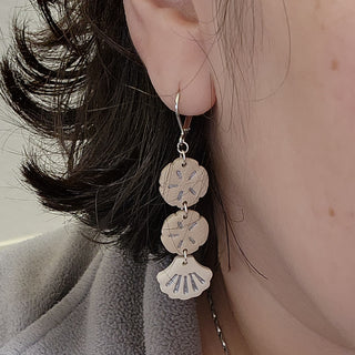 Sand Dollars & Seashell Hypoallergenic Dangle Earrings