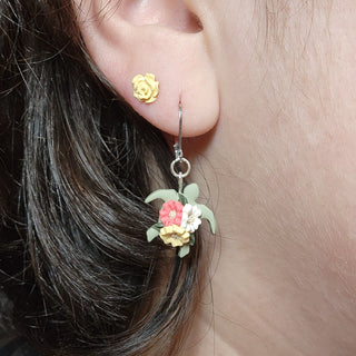 Floral Turtles Hypoallergenic Drop Earrings