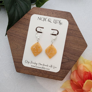 Elli Hypoallergenic Dangle Earrings - Translucent Peach